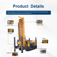 JUTOP Machine de forage portable sur chenilles, alimentée au diesel, pour puits d'eau de 800 mètres, avec moteur et pompe, diamètre de forage 100-500 mm