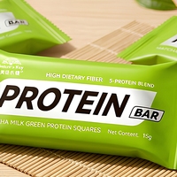 Mini cubes de protéines de soja au matcha, barre protéinée au quinoa, marque privée OEM