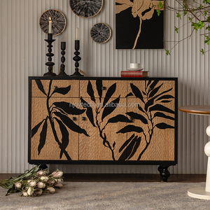 Meuble de rangement vintage Porche rétro Buffet en bois massif Salon Dessert Boutiques Salon décoratif Meubles anciens - Product Image 4