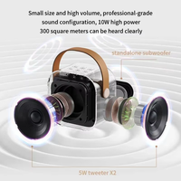 K12 Mini haut-parleur portable Microphone Haut-parleur karaoké Amplificateur stéréo 3D Haut-parleur