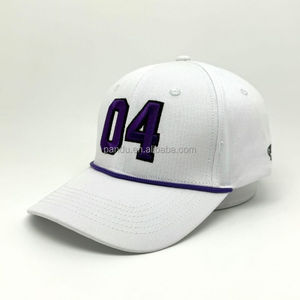 Cappellini da Baseball OEM a 6 Pannelli in Cotone Strutturato <span class=keywords><strong>con</strong></span> Visiera Curva e Chiusura Snapback, Personalizzabili <span class=keywords><strong>con</strong></span> Logo Ricamato e Cordino - Product Image 4