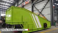 Séparateur balistique robuste WANGAO pour le tri des déchets de construction avec moteur et PLC, à économie d'énergie