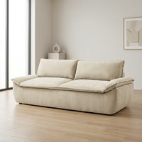Canapé Jiabaijia sans assemblage requis, prêt à l'emploi, avec coussin en mousse haute résilience, idéal pour chambre, appartement, bureau, hall, villa
