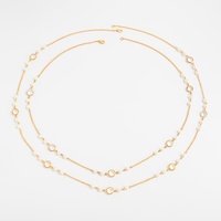 2 unids/set dijes imitación perla cristal suéter collares para mujeres exageradas collares largos femeninos accesorios joyería de moda