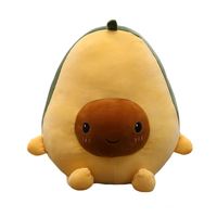 20Cm Zacht Kawaii Fruit Avocado Kussen Pluche Speelgoed Custom Logo Gedrukt Gevuld Met Pp Katoen