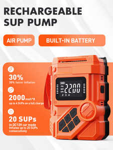 <span class=keywords><strong>Pompe</strong></span> à air électrique portable légère 22 PSI <span class=keywords><strong>pour</strong></span> gonflage/dégonflage de paddleboard, <span class=keywords><strong>pompe</strong></span> SUP rechargeable - Product Image 2
