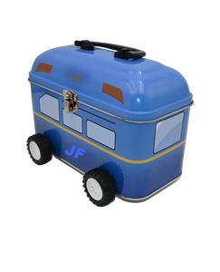 Caja de Hojalata Ecológica Reciclable con Forma de Autobús de Dibujos Animados, con Asa y Ruedas, Logotipo Personalizado, con Cierre, para Regalos de Fiesta Infantiles - Product Image 6
