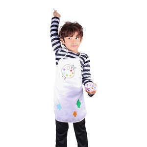 Children Painter Cosplay Costume Striped Shirt Apron Hat <b>Paint</b> <b>Set</b> 5-7 Years Party Performance Outfit - Product Image 5