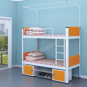 Bán Buôn Chất Lượng Cao Trường Ký Túc Xá Giường Giường Tầng Sinh Viên Hồ Sơ Kim Loại Loft Giường Với Bàn & Ngăn Kéo - Product Image 1