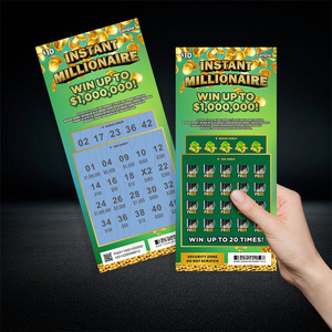 Carte à gratter <span class=keywords><strong>de</strong></span> loterie personnalisée avec un design <span class=keywords><strong>de</strong></span> jeu unique et gratuit, impression CMJN - Product Image 1