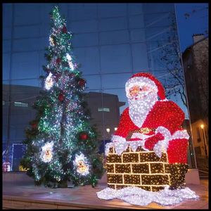 Grand motif lumineux LED de Père Noël pour la décoration extérieure du Nouvel An - Product Image 3
