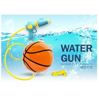 Pistolet à eau portable pour l'extérieur, idéal pour l'été, les jeux aquatiques à la piscine, tir longue portée, pour enfants et adultes, jeux de plage, jouet pistolet à eau à bille