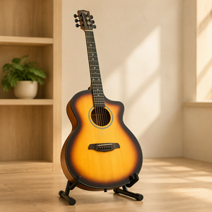 Ensemble de guitare acoustique EQ, vente en gros d'usine, comprenant un sac de transport, un micro, un accordeur, un capo et des accessoires - Product Image 5