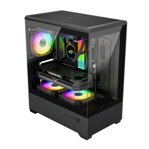 电脑外壳SPCC 0.5毫米MATX 2面玻璃游戏外壳支持240液体冷却器 - Product Image 3