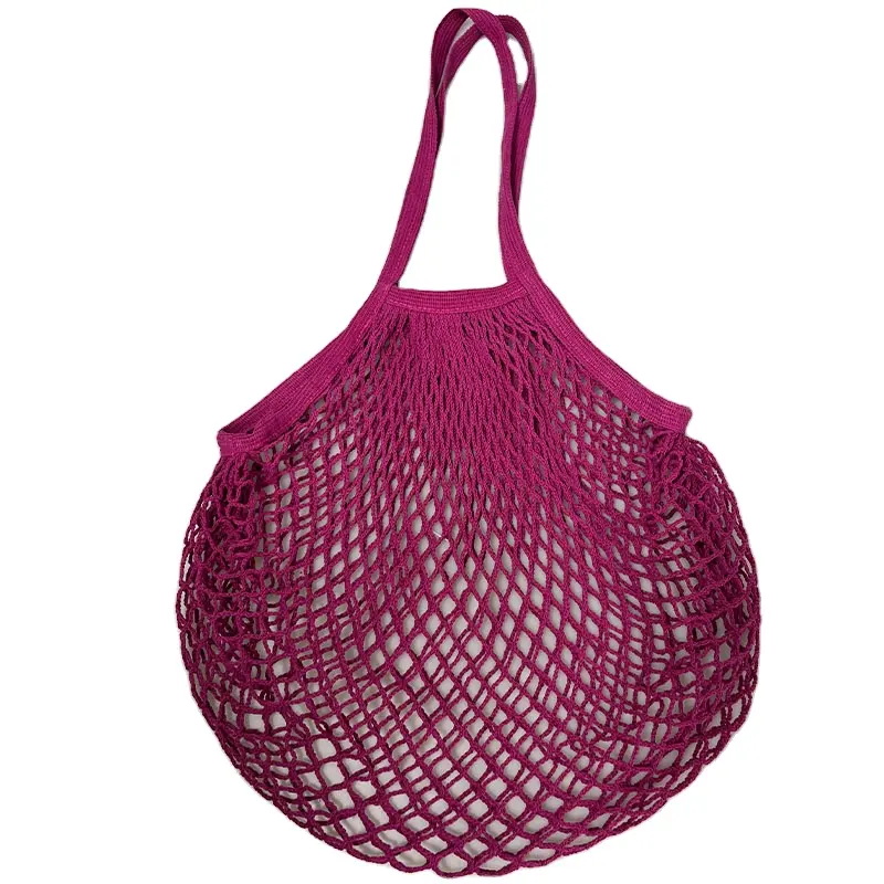 Eco friendly Reusable Cotton Mesh Grocery Net String Shopping Bag Eco Market net Bag for Fruits and vegetables