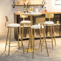 Meubles de Bar au Design moderne, chaise Oh, pied en métal doré, cuir Pu, blanc, chaise de salle à manger, tabourets de Bar contemporains, remise