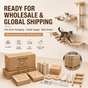 Muebles de <span class=keywords><strong>pared</strong></span> de lujo personalizados de fábrica para <span class=keywords><strong>gatos</strong></span>, conjunto de madera maciza con escalones, hamaca, poste y torre grande para <span class=keywords><strong>gatos</strong></span>, <span class=keywords><strong>gimnasio</strong></span> interior - Product Image 6