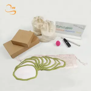 Factory Seller 8cm Soft All Skin Bamboo Face Cleansing Pads Recyclable Cotton Reusable Make Up Removal Pad