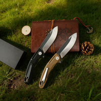 Couteau pliant en acier D2 avec manche en nylon personnalisable, adapté pour le camping et la randonnée en plein air