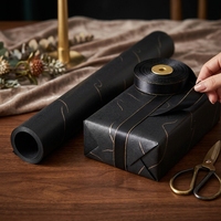 Papier Spécial Écologique SY avec Pulpe de Bois et Matière Vierge, Revêtement Noir Simple Face pour Impression Numérique sur Boîte Cadeau