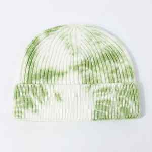 Bonnet tricoté décontracté personnalisé avec logo pour homme, bonnet sans bord en fil côtelé par sublimation, bonnets tie-dye chauds pour femme - Product Image 4