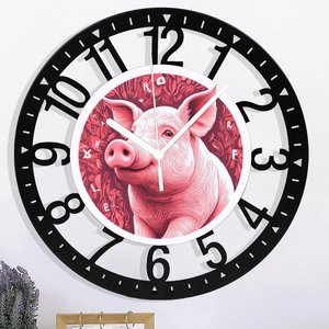 <span class=keywords><strong>Horloge</strong></span> murale circulaire en fer de 25 cm avec cascade et <span class=keywords><strong>piscine</strong></span> - Product Image 3