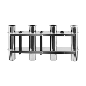Stainless Steel Fishing <b>Rod</b> <b>Holder</b> Triple Socket Marine Boat Use Mirror Finish Durable Anti Rust - Product Image 1