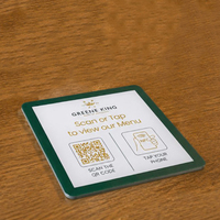 Autocollants de table NFC en acrylique, Autocollants de menu NFC personnalisés en acrylique, Plaques de menu NFC en acrylique, Supports de menu NFC en acrylique