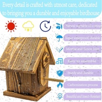 Kit de décoration de nichoir en bois à faire soi-même, nichoir en bois suspendu, décoration suspendue pour patio et jardin, petit distributeur de nourriture pour animaux de compagnie