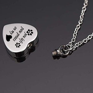 Cremazione Urna Cuore Collana Del Pendente Titolare Keepsake Memoriale Per Le Ceneri Urna di Memoria Dei Monili che avete lasciato <span class=keywords><strong>zampa</strong></span> stampe su il mio cuore locke - Product Image 2