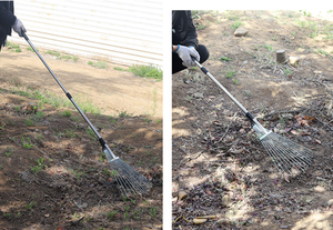 Aluminium Handvat Telescopische Landschap Verstelbare Vouwen Gazon Hark - Product Image 5