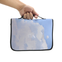 Funda Protectora para Libros y Biblias de Neopreno Impermeable Personalizada, con Cierre, Organizador de Documentos, Gran Capacidad, Portátil, para Viajes y Escuela