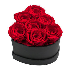 Rosas inmortales eternas de alta calidad, cabeza de flor, rosas reales conservadas en caja de corazón para Navidad, cumpleaños del Día de San Valentín - Product Image 1