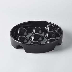 مصدر المصنع عالية الجودة مورد الحيوانات الأليفة السيراميك الغذاء الحيوانات الأليفة وعاء بطيء منع الكلاب خانق صحية يتباطئ طبق الأكل - Product Image 5