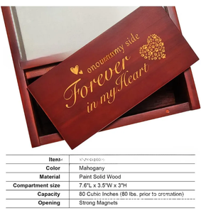 Vente en gros urne en bois en bois massif peut contenir des photos urne chat fournitures <span class=keywords><strong>funéraires</strong></span> commémoratives - Product Image 4