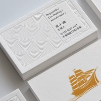 Tarjeta de Visita Personalizada de Papel de Algodón de 600g con Impresión Monocromática en Relieve, Tarjeta Postal de Regalo de Lujo para Negocios