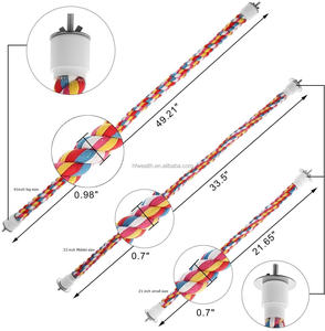 Pappagallo corda di pappagallo di cotone appeso corda multicolore giocattoli tipo per corda Bungee uccello giocattolo - Product Image 4