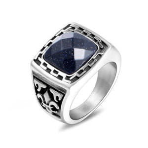 Bague Crâne pour Homme, Argent Poli, Motif Squelette, Motif Géométrique, Bijou Cadeau - Product Image 5