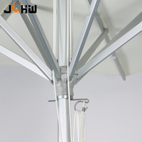 Parasol carré moderne en aluminium, imperméable et résistant aux UV, pour plage, hôtel, terrasse - Noir et blanc
