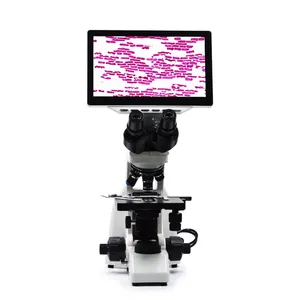 Microscope biologique numérique électronique Portable Mobile de Solution médicale à guichet unique avec écran Lcd pour vétérinaire et humain