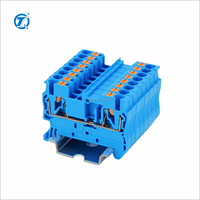Bloc de bornes à ressort QPT 2.5BU bleu, 800V 24A 2.5mm², connecteur de câblage sans outil pour armoire de commande industrielle