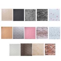 Autocollants muraux 3d en mousse Pe, 10 pièces, papier peint de décoration pour la maison