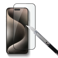 Protecteur d'écran en verre trempé pour iPhone 15 Pro Max 9H HD Super Anti-Shock Bubble Free Easy Install
