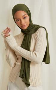 Hiyab Jersey Liso para Mujeres Musulmanas FRC, Hiyab <span class=keywords><strong>Luna</strong></span> de Jersey de Bambú de Primera Calidad, Colores Sólidos, Hiyab de Nailon y Algodón Líquido - Product Image 5