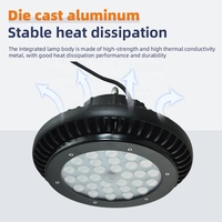 Projecteur UFO en aluminium IP65 pour éclairage minier à haut rendement 200-250W DMX pour entrepôt et atelier