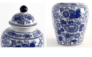 แจกันเซรามิกสีฟ้าและสีขาวสไตล์โบราณของจีนโถขิงสำหรับตกแต่งบ้าน - Product Image 6