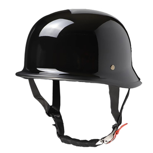 <span class=keywords><strong>Casco</strong></span> <span class=keywords><strong>de</strong></span> Motocicleta Alemán Vintage, <span class=keywords><strong>Casco</strong></span> <span class=keywords><strong>de</strong></span> Moto Abierto Retro para Cruiser y Scooter, Negro Mate, Accesorios para Cascos <span class=keywords><strong>de</strong></span> Conducción - Product Image 2