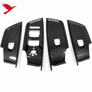 ¡LHD! Cubierta de Panel de Control de ventana para coche <span class=keywords><strong>Audi</strong></span>, accesorios de Interior de automóvil, embellecedor de fibra de carbono ABS, negro, para <span class=keywords><strong>A3</strong></span> 8Y 2021 2022, 4 Uds. - Product Image 6