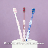 Vente directe usine – Brosses à dents manuelles OEM avec trou de suspension pour adultes et familles, étiquette personnalisée, pour usage domestique