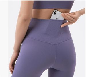 Vente en gros Pantalon de yoga sans couture double face brossé nu pour <span class=keywords><strong>femme</strong></span>-Leggings de gymnastique taille haute pêche - Product Image 3